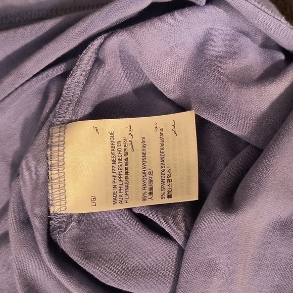 JM Collection Cold Shoulder Tunic Top Purple Size L - Picture 7 of 9